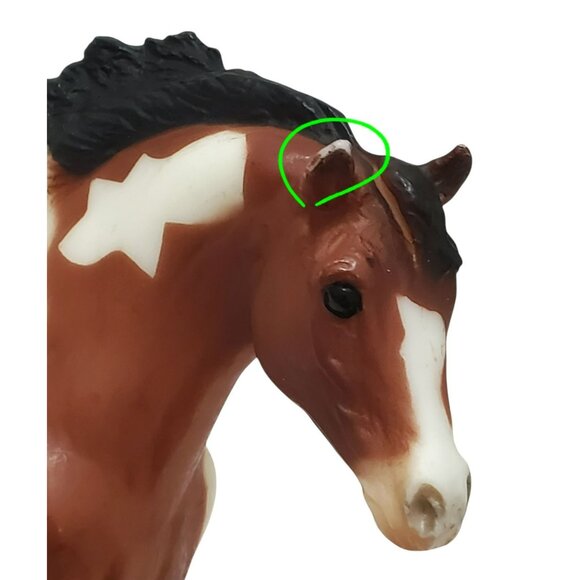 1998 Breyer Andalusian Stallion Bay Pinto Horse #633 Brown White Black Vintage - Picture 10 of 14